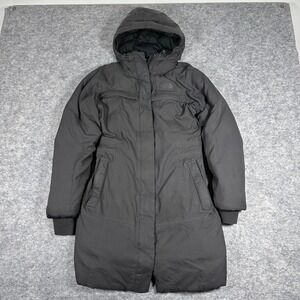 The North Face Parka Jacket Gray Down Insulated Hooded Coat Womens XS